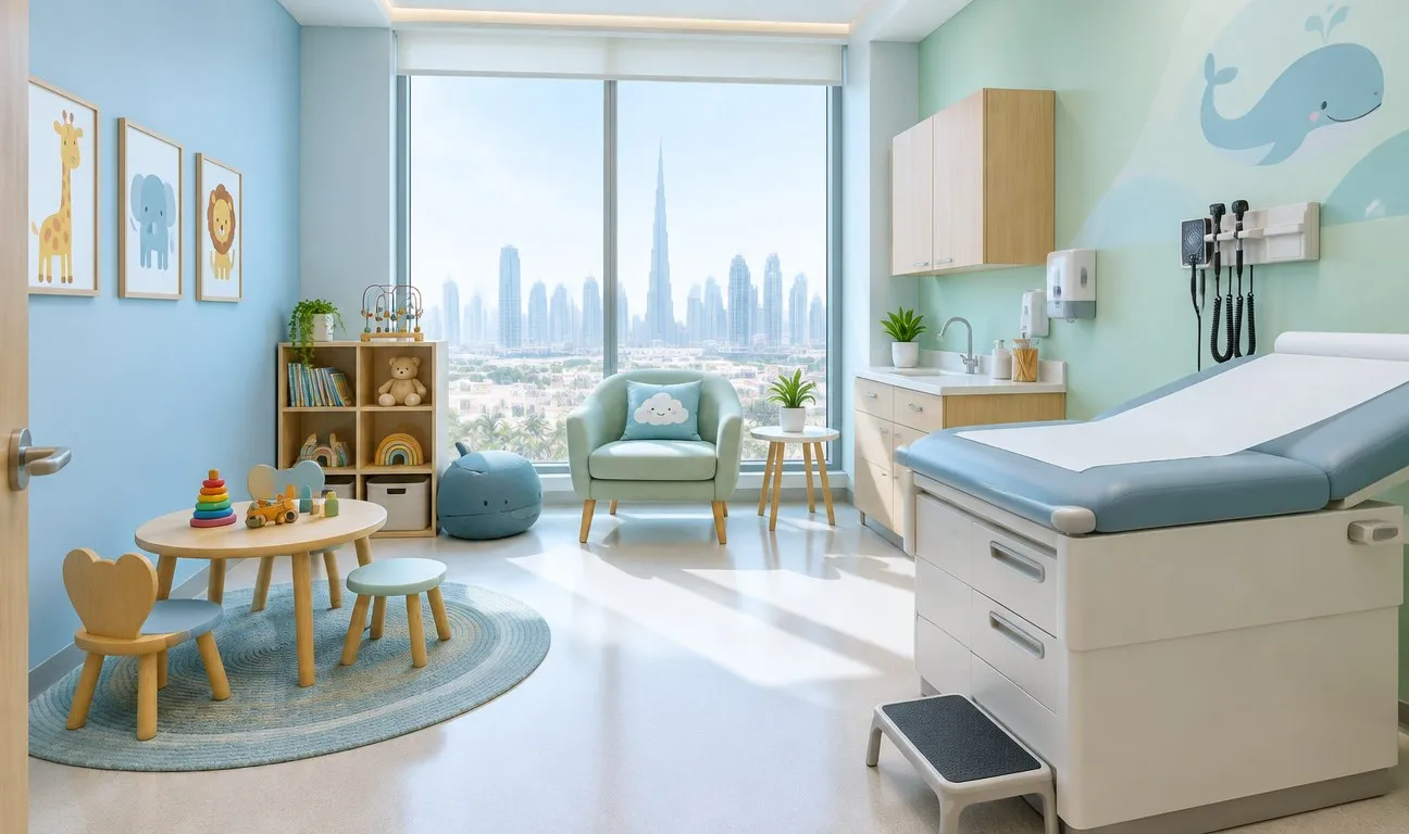 The paediatric room with a play corner