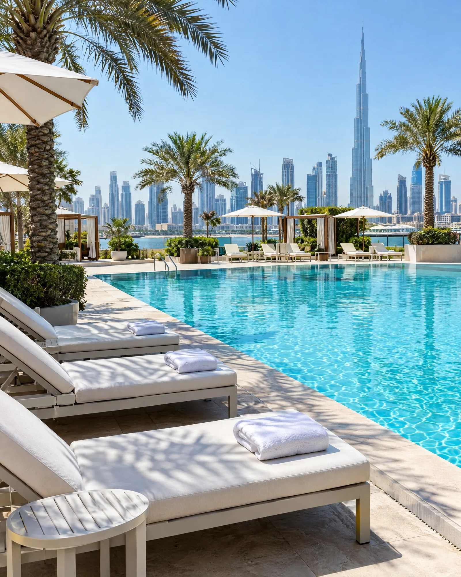 The rooftop pool